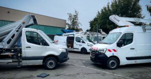 Roadshow by France Elévateur - An overview of the 3 aerial work platforms on display for the event